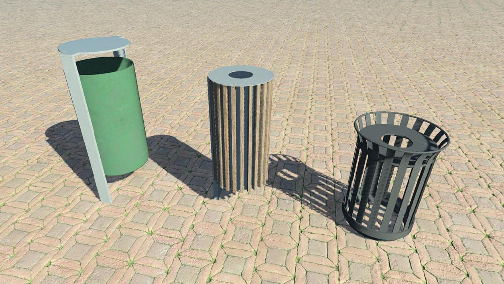 Street Trash Bins